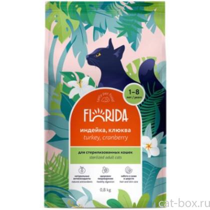 Сухой корм для взрослых стерилизованных кошек с индейкой и клюквой-0