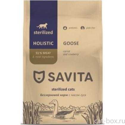 Беззерновой корм для стерилизованных кошек с мясом гуся-0