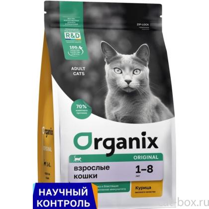 Полнорационный сухой корм для взрослых кошек с курицей, фруктами и овощами, 0.4кг-0