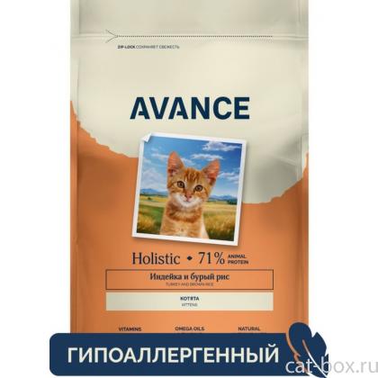 Полнорационный сухой корм для котят с индейкой и бурым рисом (Kitten), 0.4кг-0