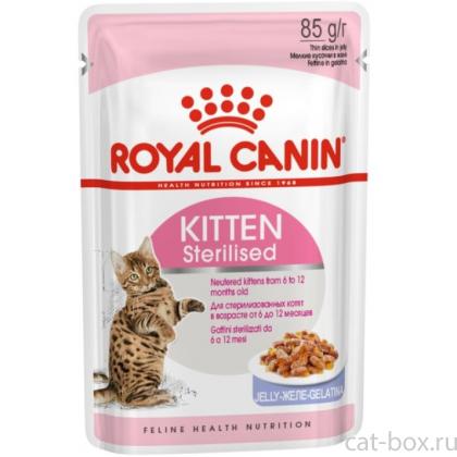 Кусочки в желе для котят с момента операции до 12 мес. (Kitten Sterilized), 0.085кг-0