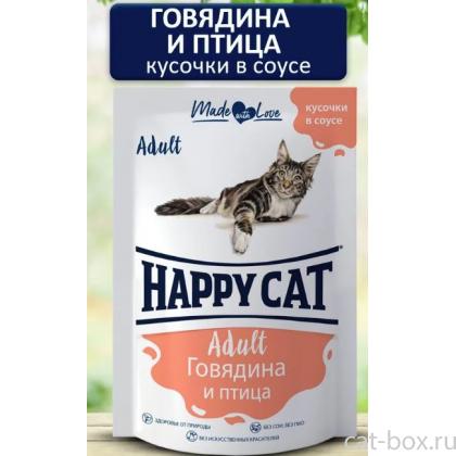 Паучи для кошек говядина, птица в соусе, 85г-0