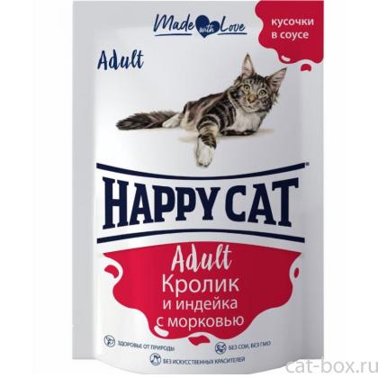 Паучи для кошек кролик, индейка и морковь в соусе, 85г-0