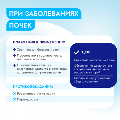 Диетический сухой корм при острой или хронической болезни почек у взрослых кошек Renal, 0.4кг-2