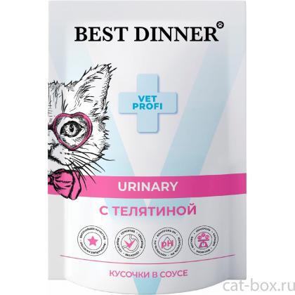 Паучи для кошек кусочки в соусе с Телятиной Vet Profi Urinary, 85г-0