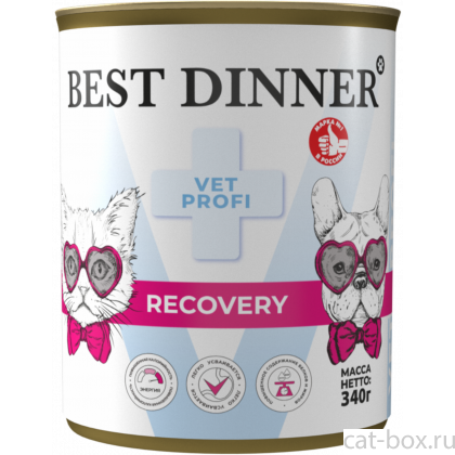 Влажный корм повышенной калорийности для кошек и собак в период истощения и послеоперационного восстановления Recovery, 340г-0