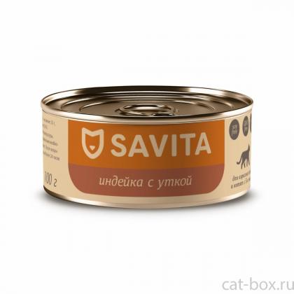 Консервы для кошек и котят. Индейка с уткой. 100г-0