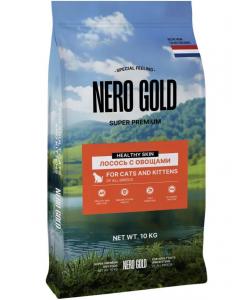 Полнорационный сухой корм для кошек и котят с лососем и овощами, 10кг
