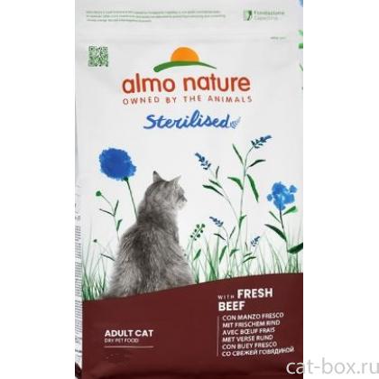 Полнорационный сухой корм для стерилизованных кошек со cвежей говядиной и коричневым рисом. Sterilised, Fresh Beef, 0.4кг-0