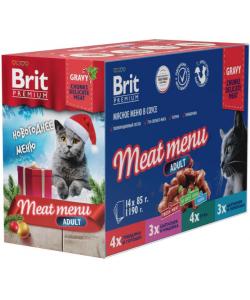 Набор 14штх85г Premium Мясное меню в соусе для взрослых кошек