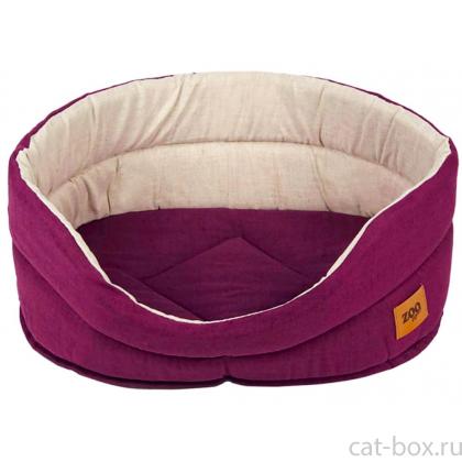 Лежанка овальная «Эколен», баклажан, 40*27*16см-0