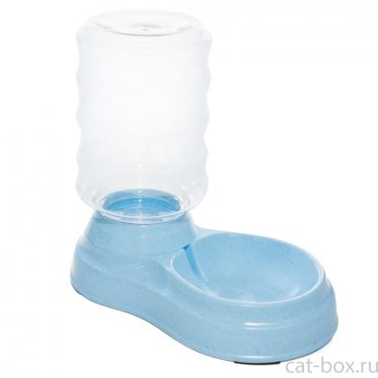 Автопоилка для животных "Великан", голубая, 3500мл, 32,5*19*30см-0
