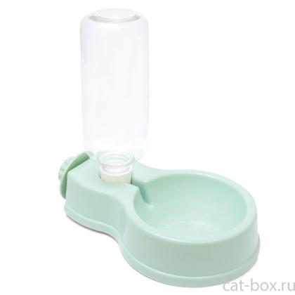 Автопоилка с держателем для животных "Мелисса", мятная, 500мл, 21,5*12*21см-0