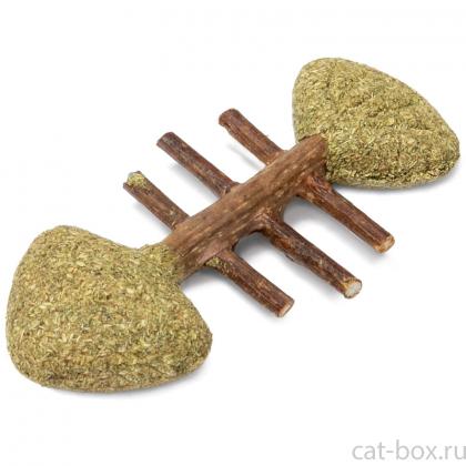 Игрушка для кошек серия NATURAL из мататаби "Рыбка", 8см-0