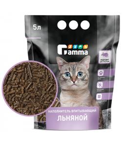 Наполнитель впитывающий льняной Gamma, 5л, 2,5кг
