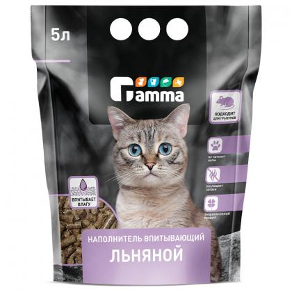 Наполнитель впитывающий льняной Gamma, 5л, 2,5кг-1