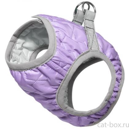 Шлейка-жилетка мягкая утепленная сиреневая XS, обхват груди 32-35см-0