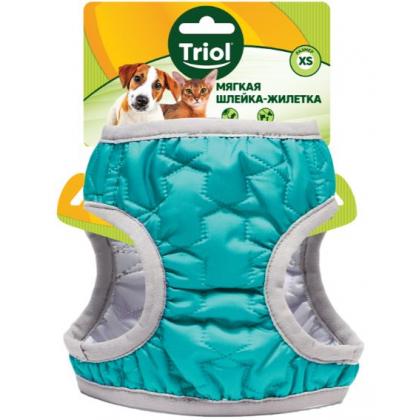 Шлейка-жилетка мягкая утепленная бирюзовая XS, обхват груди 32-35см-1