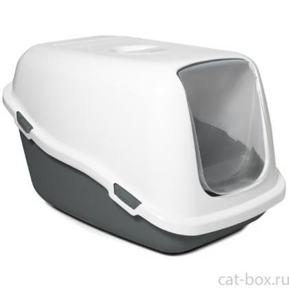 Туалет для кошек закрытый "Клозет", серый, 57*39*35см-0