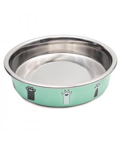 Миска металлическая на резинке "Цап-царап", 13,5см, 0,45л