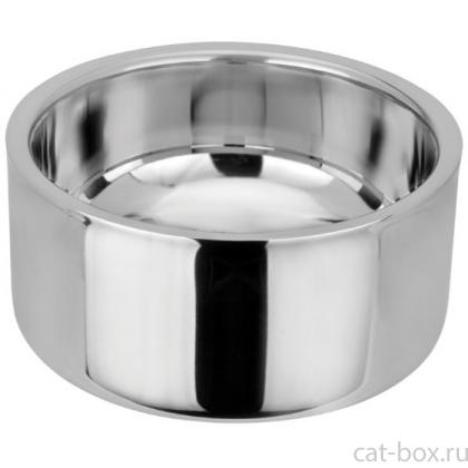 Миска металлическая интерьерная на силиконовой резинке "Хай-тек", 0,4л, 13*13*5,9см-0