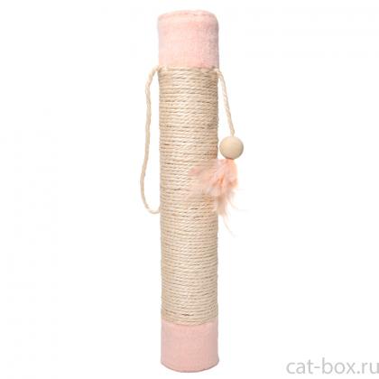 Когтеточка подвесная из сизаля с перьями "Нежность", 7*7*45см-0