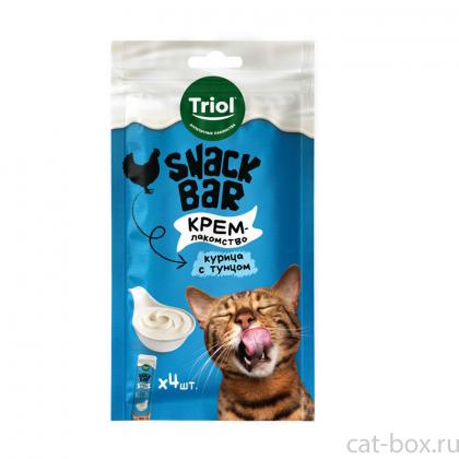 Лакомство для кошек "Крем из курицы с тунцом", серия SNACK BAR, 40г-0