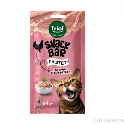 Лакомство для кошек "Паштет из курицы с креветкой", серия SNACK BAR, 40г-0