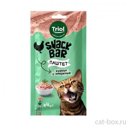 Лакомство для кошек "Паштет из курицы с макрелью", серия SNACK BAR, 40г-0