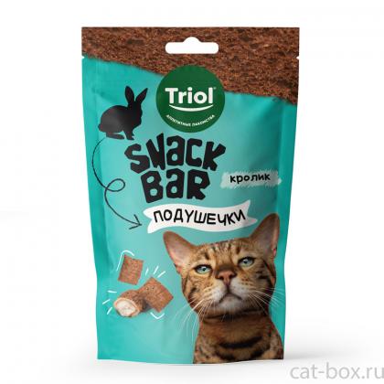 Лакомство для кошек "Мини-подушечки с начинкой из кролика", серия SNACK BAR, 30г-0