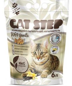 Наполнитель комкующийся растительный CAT STEP Tofu Vanilla, 6л, 2,7кг