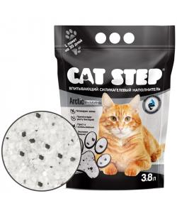 Наполнитель впитывающий силикагелевый CAT STEP Arctic Black&White, 3,8л, 1,67кг