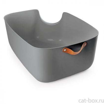 Туалет для кошек прямоугольный "Сканди", серый, 55*39*22,5см, серия HYGIENE-0