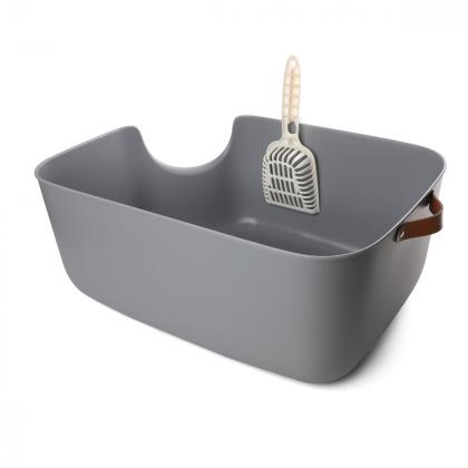 Туалет для кошек прямоугольный "Сканди", серый, 55*39*22,5см, серия HYGIENE-3