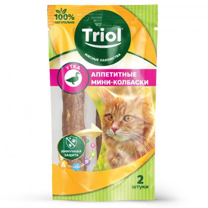 Лакомство для кошек Аппетитные мини-колбаски из утки, ШОУ-БОКС (60уп*7г), 420г-2