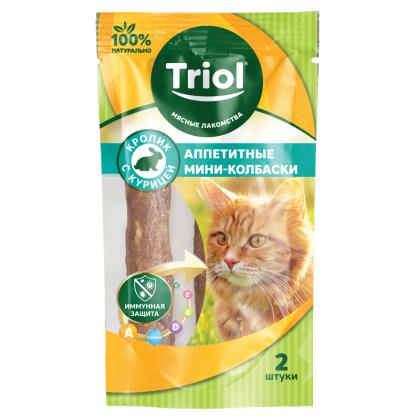 Лакомство для кошек Аппетитные мини-колбаски из кролика с курицей, ШОУ-БОКС (60уп*7г), 420г-2