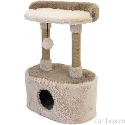 Домик-когтеточка овальный ВИННИ ПУХ-1 с полкой 54*34*h80см, джут, коричневый-0