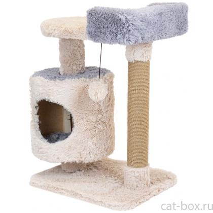 Домик-когтеточка ВИННИ ПУХ-2 3х-уровневый 63*41*h76см, джут, серый-0