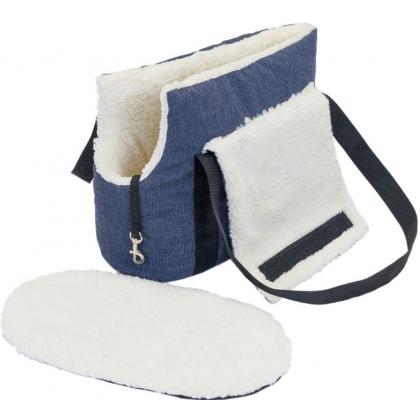 Сумка-переноска утеплённая WARM №2 с карманом 45*22*29см, синяя-1