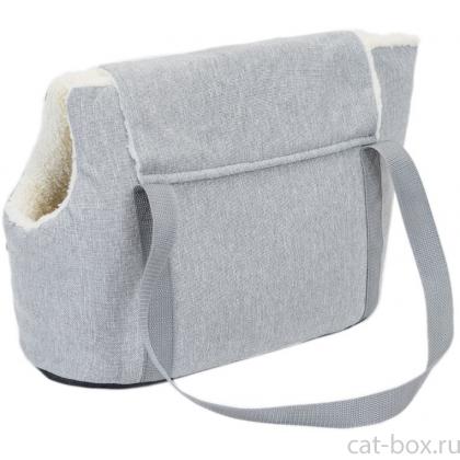 Сумка-переноска утеплённая WARM №1 с карманом 35*16*25см, серая-0