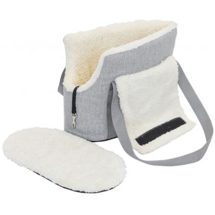 Сумка-переноска утеплённая WARM №1 с карманом 35*16*25см, серая-1