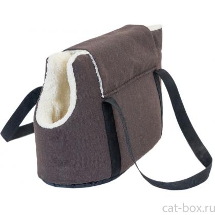 Сумка-переноска утеплённая WARM №1 с карманом 35*16*25см, коричневая-0