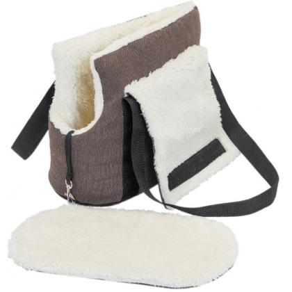 Сумка-переноска утеплённая WARM №1 с карманом 35*16*25см, коричневая-1