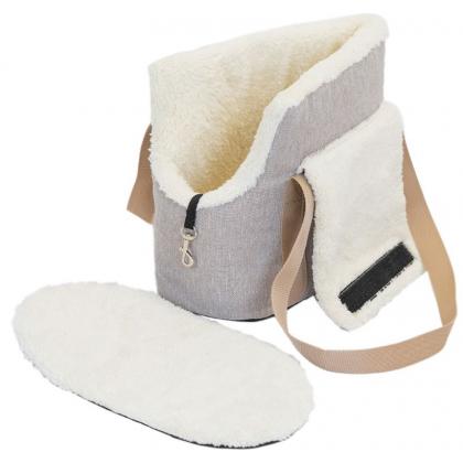 Сумка-переноска утеплённая WARM №2 с карманом 45*22*29см, бежевая-1