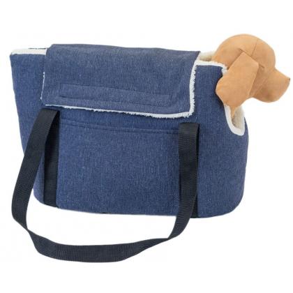 Сумка-переноска утеплённая WARM №2 с карманом 45*22*29см, синяя-2