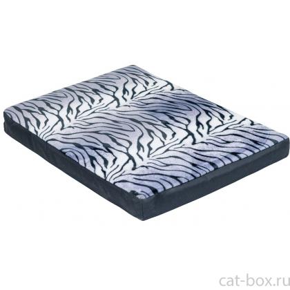 Лежанка прямоугольная ФЬЮЖЕН №2 с чехлом на молнии 75*50*h10см, зебра-0