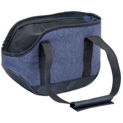 Сумка-переноска ЭЛАЙ №3 с карманом 20*41*h27см (рогожка, полифом) джинсовая-1