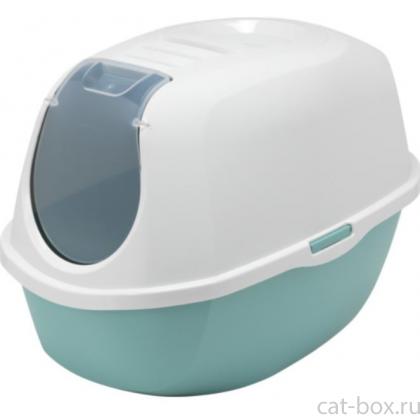 Туалет-домик SmartCat с угольным фильтром, 54х40х41см, светло голубой (RECYCLED Smart cat)-0