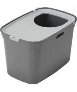 Закрытый туалет для кошек Top cat recycled, серый 59*39*38см