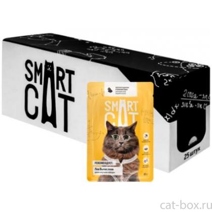 Упаковка 25 шт. Паучи для взрослых кошек и котят кусочки курочки в нежном соусе-0